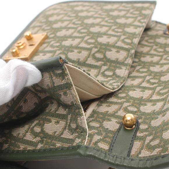 Dior Addict Oblique Shoulder Bag Canvas Leather Beige Khaki - Picture 7 of 10